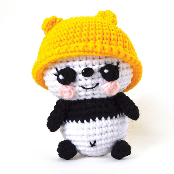 Kit créatif - Crée un minigurumi en crochet - Panda - Accessoires inclus