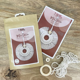 Kit créatif - Macramé - Soleil à suspendre - Accessoires inclus - Graine créative