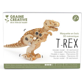 Maquette - Puzzle - 3D - Mécanique - Dinosaure - Tyrannosaure - 67 pièces - Dès 8 ans