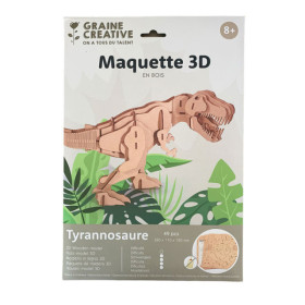 photo-Maquette - Puzzle - 3D - Dinosaure - Tyrannosaure - 49 pièces - Dès 8 ans