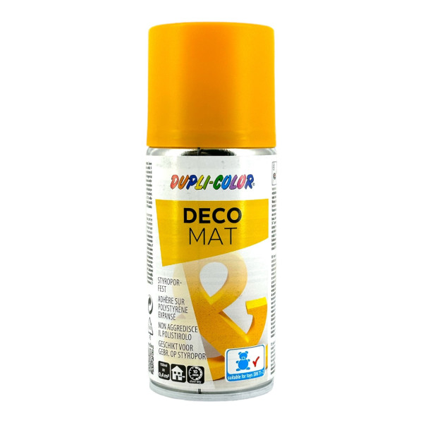 photo-Bombe de peinture - Jaune narcisse - RAL 1007 - Mat - Tous supports - Loisirs créatifs - 150ml