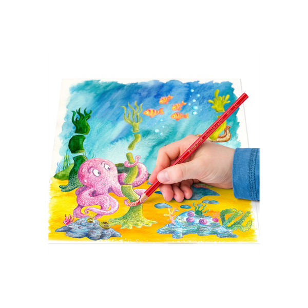 Acheter Boîte De 12 Crayons De Couleur Aquarellables Noris Couleur + 1 Pinceau Staedtler