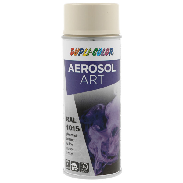 photo-Bombe de peinture - Ivoire clair - RAL 1015 - Brillant - Tous supports - Aérosol Art