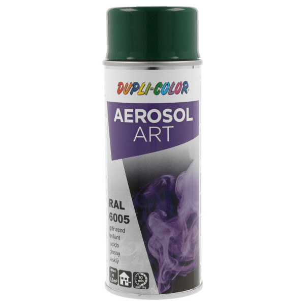 photo-Bombe de peinture - Vert mousse - RAL 6005 - Brillant - Tous supports - Aérosol Art