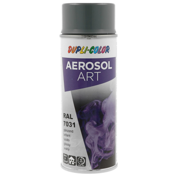 photo-Bombe de peinture - Gris bleu - RAL 7031 - Brillant - Tous supports - Aérosol Art
