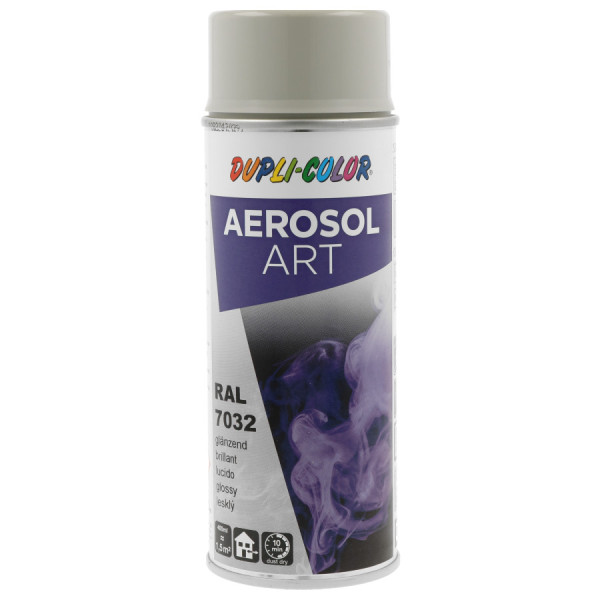 photo-Bombe de peinture - Gris - RAL 7032 - Brillant - Tous supports - Aérosol Art