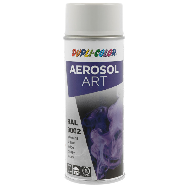 photo-Bombe de peinture - Gris blanc - RAL 9002 - Brillant - Tous supports - Aérosol Art