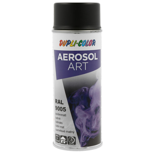 photo-Bombe de peinture - Noir encre - RAL 9005 - Satiné - Tous supports - Aérosol Art