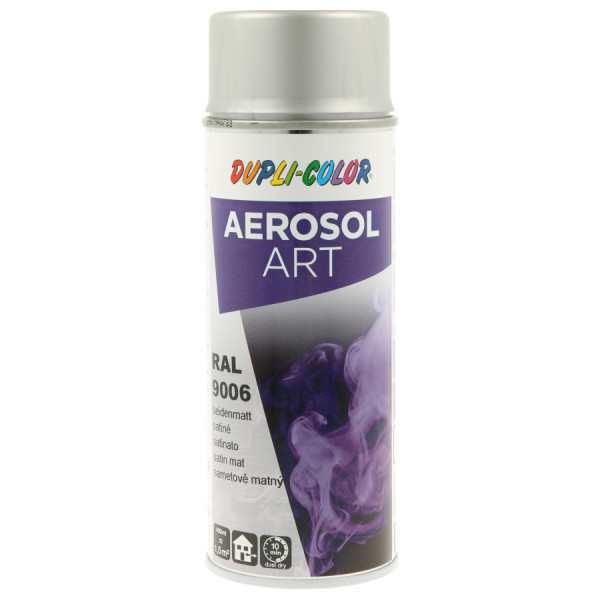 photo-Bombe de peinture - Argent - RAL 9006 - Satiné - Tous supports - Aérosol Art