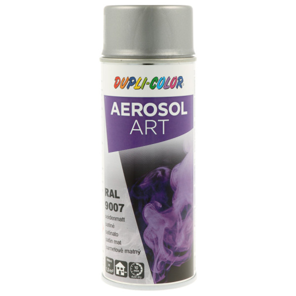 photo-Bombe de peinture - Gris aluminium - RAL 9007 - Satiné - Tous supports - Aérosol Art