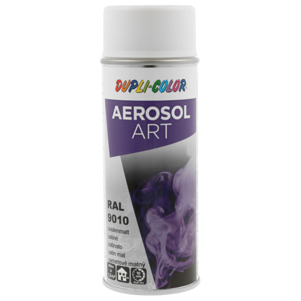 photo-Bombe de peinture - Blanc pur - RAL 9010 - Satiné - Tous supports - Aérosol Art