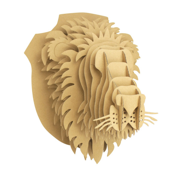 Trophée - Lion - Carton - A assembler - Ctop
