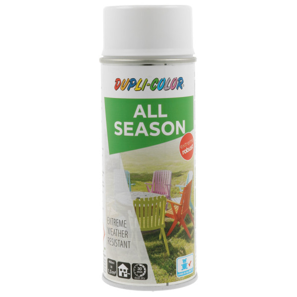 photo-Bombe de peinture - Extra robuste - Blanc - RAL 9003 - Brillant - Tous supports - All season