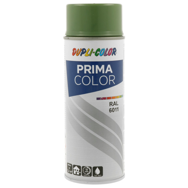 photo-Bombe de peinture acrylique - Vert reseda - RAL 6011 - Brillant - Tous supports - Prima Color - 400ml