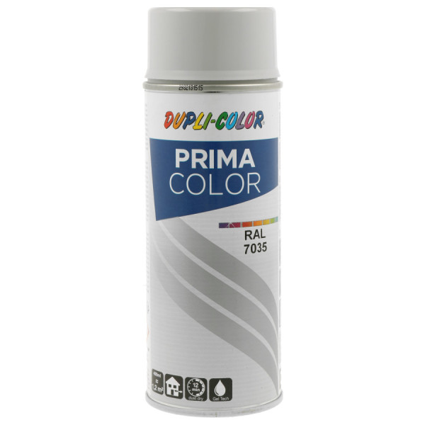 photo-Bombe de peinture acrylique - Gris clair - RAL 7035 - Brillant - Tous supports - Prima Color - 400ml