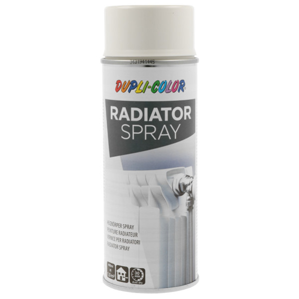 photo-Bombe de peinture pour radiateur - Blanc satiné - Résistant chaleur - 400ml - Dupli-color