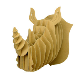 Trophée - Rhinocéros - Carton - A assembler - CTOP