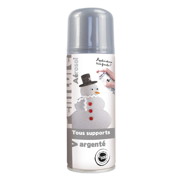 Bombe de peinture - Argent - Tous supports - Loisirs créatifs - 125ml