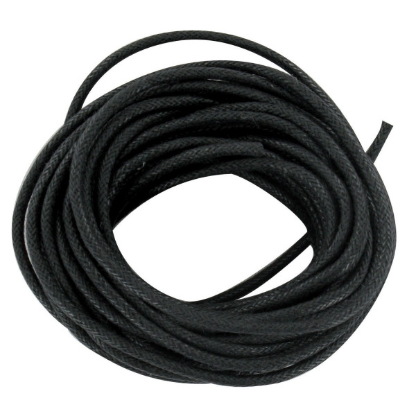 Fils - Coton ciré - Pour bijoux - Couleur noir - 5m de longueur