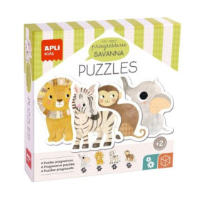 photo-Puzzle - Enfant - 16 pièces - Les animaux de la savane - Apli kids