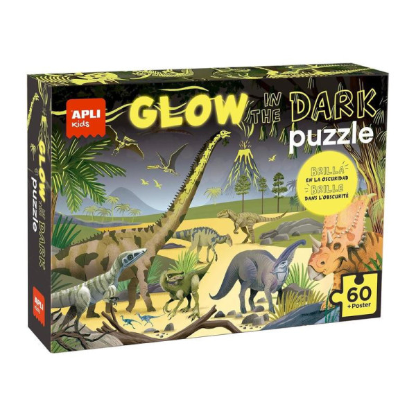 photo-Puzzle - Enfant - 60 pièces - Les dinosaures - Apli Kids