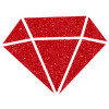 Peinture tous supports - Pailletée - Rouge - 80ml - IZINK - Diamond