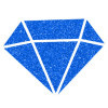 Peinture tous supports - Pailletée - Bleu - 80ml - IZINK - Diamond