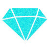 Peinture tous supports - Pailletée - Bleu caraïbe - 80ml - IZINK - Diamond