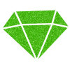 Peinture tous supports - Pailletée - Vert foncé - 80ml - IZINK - Diamond