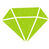 Peinture tous supports - Pailletée - Vert clair - 80ml - IZINK - Diamond