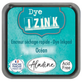 photo-Encreur - Aquarellable - Séchage rapide - Turquoise océan - Aladine - IZINK Dye