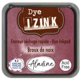 photo-Encreur - Aquarellable - Séchage rapide - Broux de noix - Aladine - IZINK Dye