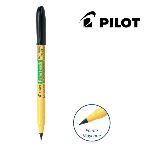 Marqueur Permawash Textile Noir Permanent À Pointe Moyenne Pilot | à seulement 1,99 €