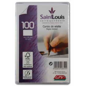 Cartes De Correspondance - 100 Exemplaires Vierge - 82X128Mm - 220G - Boîte Plexiglas - Gpv pas cher