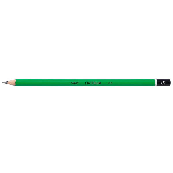 photo-Crayon à papier - 4B - Mine grasse - BIC Criterium 550
