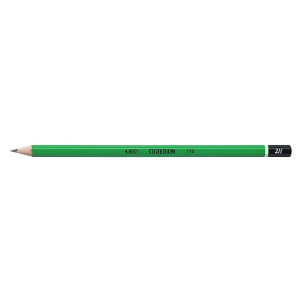 photo-Crayon à papier - 2H - Mine dure - BIC Criterium 550