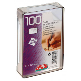 Cartes De Correspondance - 100 Exemplaires Vierge - 82X128Mm - 220G - Boîte Plexiglas - Gpv | Artmania