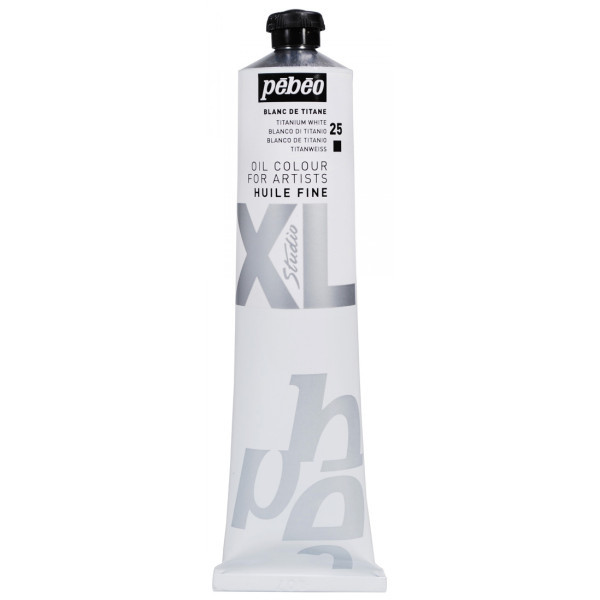 photo-Tube de peinture à l'huile - Fine - Blanc de Titane - 200ml - Pébéo