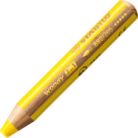photo-Stabilo woody 3 in 1 - Jaune - Crayon de couleur - Pointe large - Tous supports