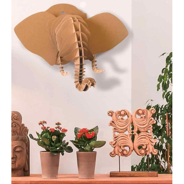 Trophée Mural En Carton - Elephant - Ctop | à seulement 5,99 €
