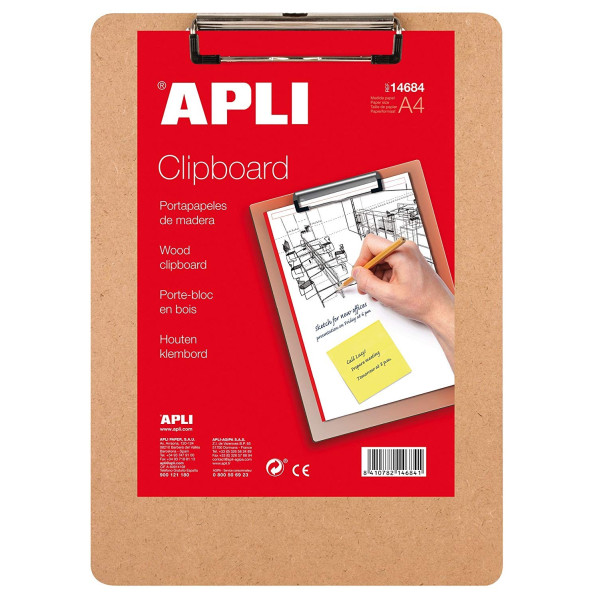 photo-Porte-bloc en bois A4 - Apli