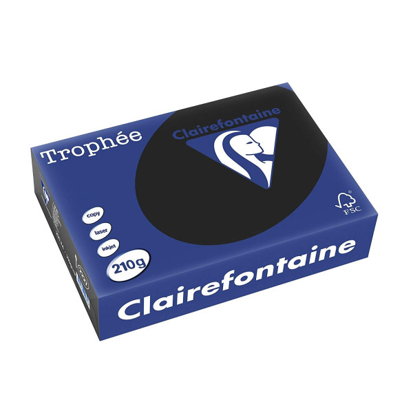 250 Feuilles A4 210G Noir Trophée Clairefontaire 2227C pas cher