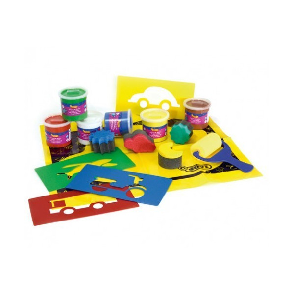 Coffret De Gouache Au Doigt - 6 Pots De 125 Ml + Accessoires - Jovi | à seulement 19,99 €