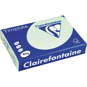 500 Feuilles A4 - 80G Vert Clair - Trophée Clairefontaire 1975C pas cher