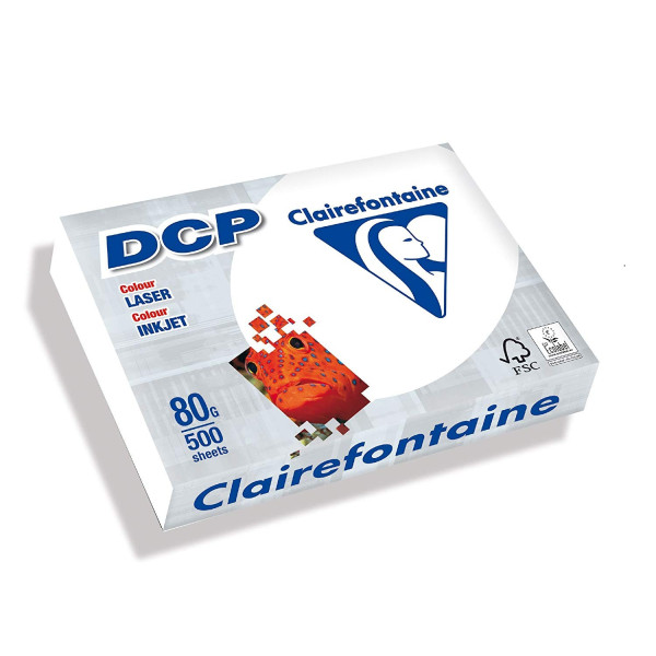 Clairefontaine Dcp 500 Feuilles A4 (297 X 210 Mm), 80 G/M2- Papier D'Impression Couleur Laser - Ultra Blanc 1800C pas cher