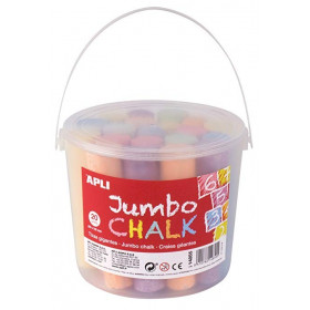 Pot 20 Craies Géantes Couleurs Assorties Apli | Surdiscount