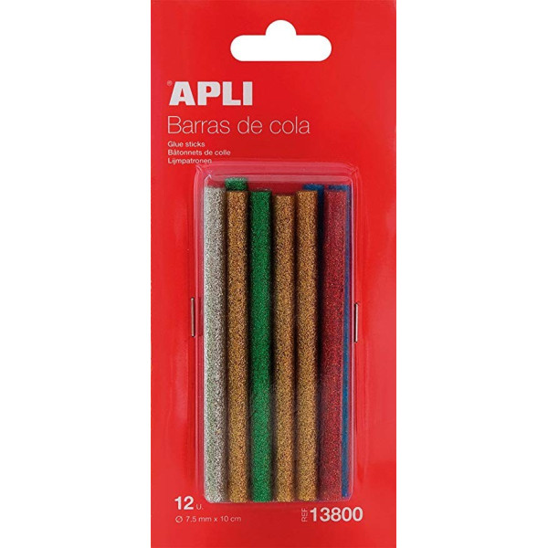 12 Batons De Colle Paillettes Apli 13800 pas cher