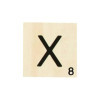 photo-Lettre X - En bois - A décorer - 10x10cm - Loisirs créatifs