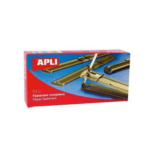 photo-Relieurs métalliques dorés 90 x 12 mm - Boîte de 50 unités - Apli