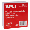 photo-Bloc-notes cube 100 x 100 mm 500 feuilles blanc - Apli
